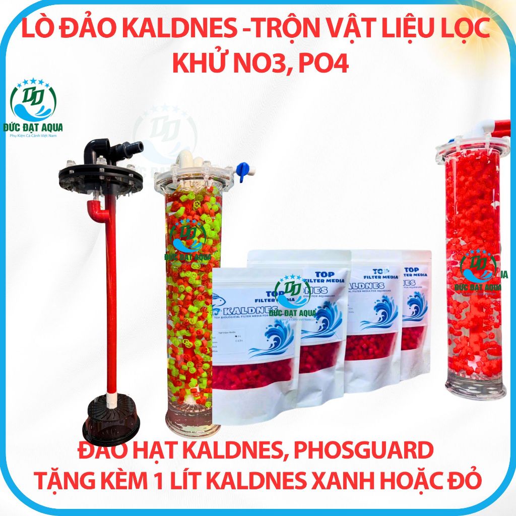 Lò Đảo kaldnes - Vật Liệu Lọc bể cá cảnh - khử NO3, PO4 - phosguard - kèm 1 lít kaldnes xanh hoặc đỏ 6