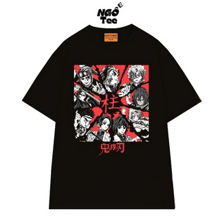 Áo Thun NGỐ TEE Các Trụ Cột Demon Slayer Chất Vải Cotton 75 Thoáng Mát Form Rộng