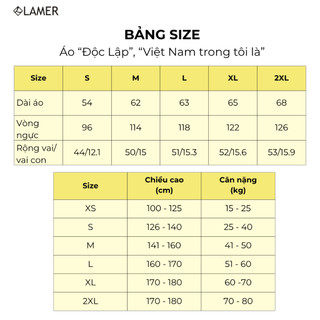Áo Thun Việt Nam Độc Lập, Tự Do, Hạnh Phúc Cho Gia Đình Basic Cotton LAMER L81S25H082, O81S25H020 (Tặng hộp, sticker)
