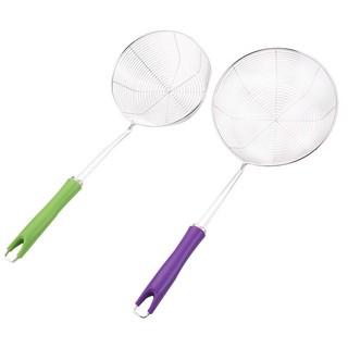 Vợt inox sâu lòng đa năng trụng bún phở nhúng lẩu chao vớt thức ăn tiện lợi nhiều cỡ