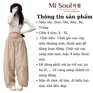Quần Harem Parachute Pants BigSize MiSoul,Quần Gió Nhăn 2 túi Dáng Thụng MiSoul 254