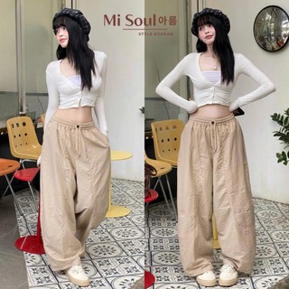 Quần Harem Parachute Pants BigSize MiSoul,Quần Gió Nhăn 2 túi Dáng Thụng MiSoul 254