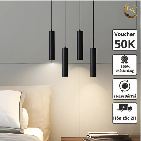 Đèn thả trần rọi ống bơ EVA trang trí phòng bếp, phòng ngủ, quầy bar, nhà hàng, quán cafe bảo hành 12 tháng