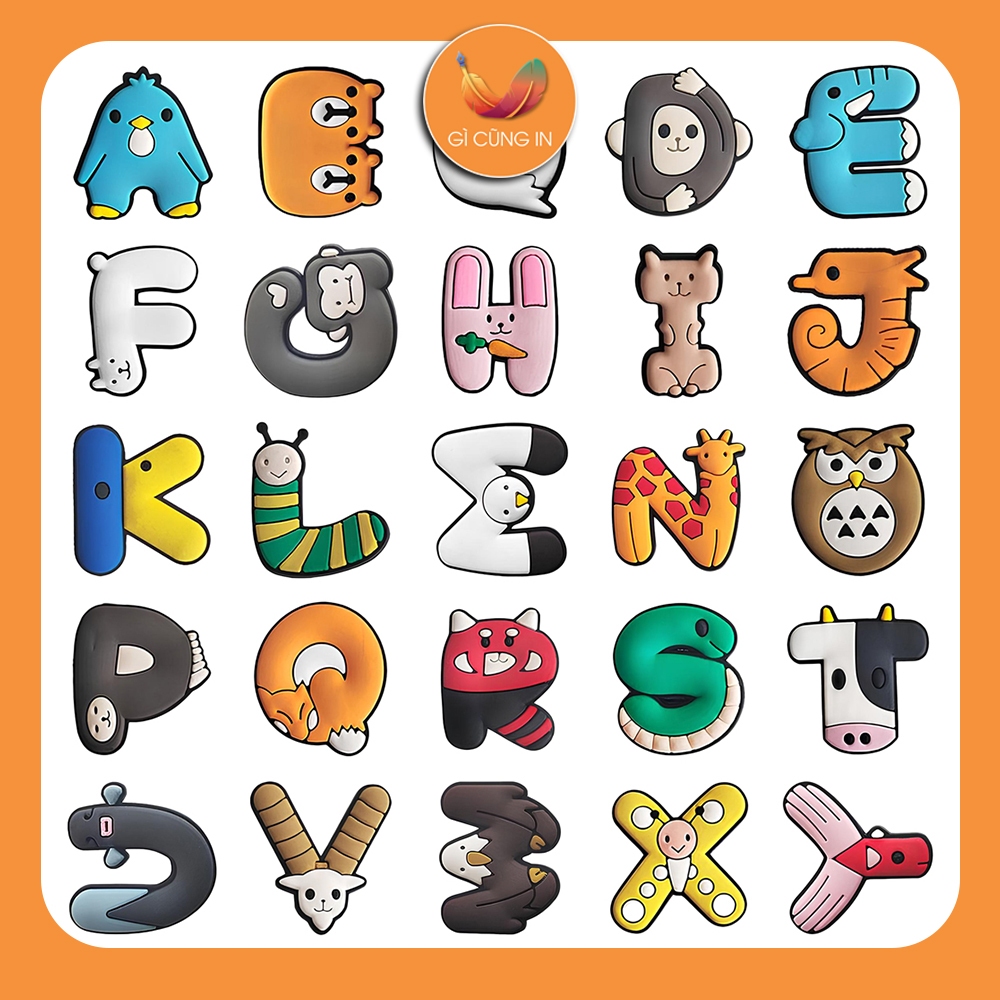 Bộ 50 Sticker BẢNG CHỮ CÁI Decor Trang trí sổ tay, bullet journal, góc ...