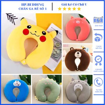 Gối kê cổ chữ U gối Tựa cổ đi du lịch, gối cổ chữ U hỗ trợ đau mỏi vai gáy khi đi làm việ chất vải miniso mền mịn