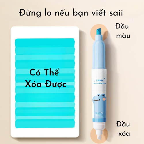 Set Bút Highlight Pastel 6 Màu, Bút Dạ Quang Màu Pastel Có Thể Xóa Được, Bút Nhớ Nhiều Màu