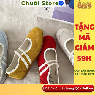 Giày thời trang nữ da PU tổng hợp dệt vải đế cao su đáng yêu tinh tế dễ phối đồ thời trang