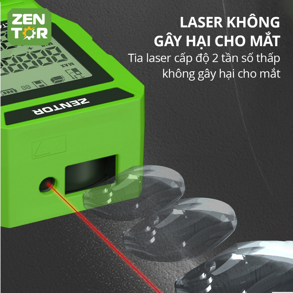Thước đo khoảng cách laser 60/100m Chính Hãng Deli Zentor Máy đo đa năng bỏ túi nhỏ gọn | BigBuy360 - bigbuy360.vn