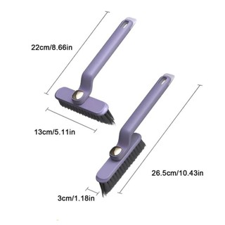Bàn Chải Cọ Khe Hở Đa Năng 2 in 1 Kèm Nhíp Gắp Tóc Rụng Chổi Vệ Sinh Đầu Xoay 360 Độ Cây chà sàn