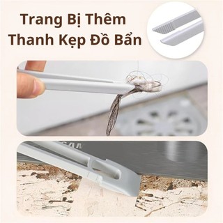 Bàn Chải Cọ Khe Hở Đa Năng 2 in 1 Kèm Nhíp Gắp Tóc Rụng Chổi Vệ Sinh Đầu Xoay 360 Độ Cây chà sàn