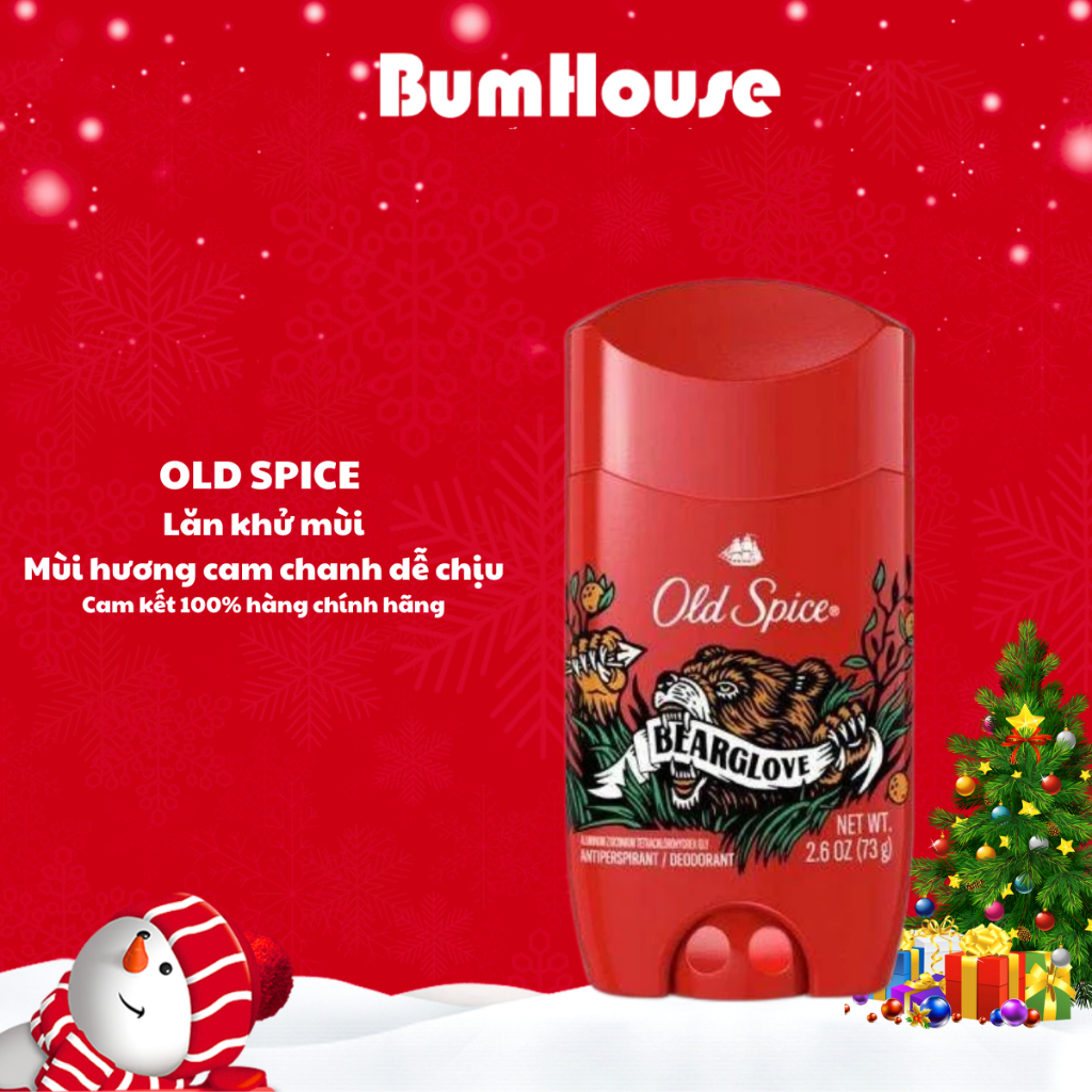 Sáp Khử Mùi, Giảm tiết mồ hôi Old Spice Bearglove 73g (Sáp trắng)