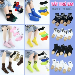 Tất thể thao cho bé dành cho trẻ từ 1 tuổi đến 15 tuổi Sợi dệt Cotton mềm nhẹ kháng khẩn cao cấp