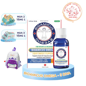 Biomicus Omega 3 DHA hỗ trợ trẻ sáng mắt, thông minh, nhanh nhẹn chai 30mL + quà