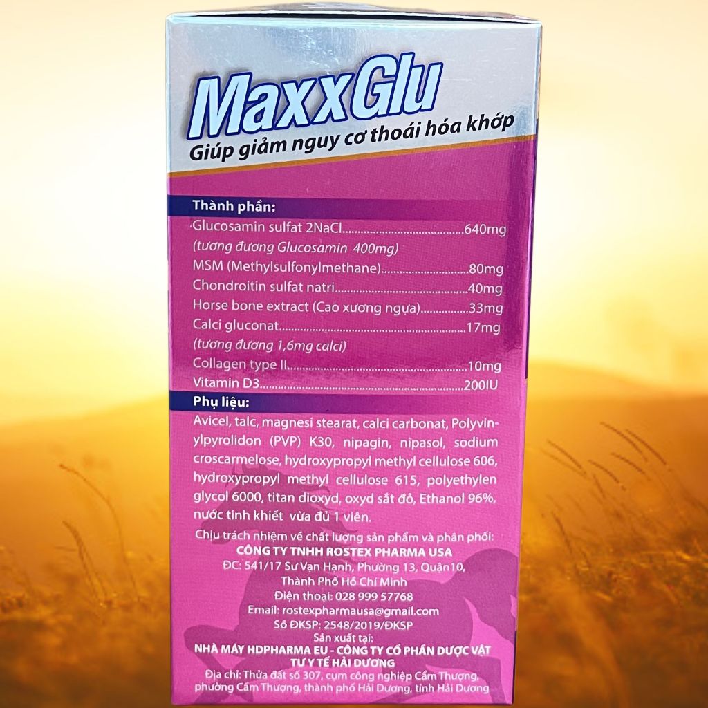 Combo 2 Hộp Maxx Glu Tím - Rostex - Hải Dương - Vitamin Thanh Lọc
