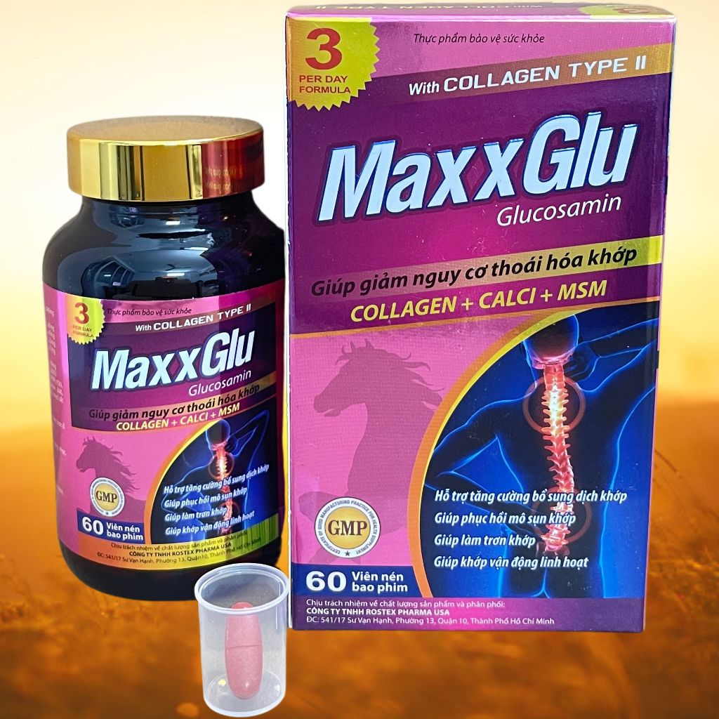 Combo 2 Hộp Maxx Glu Tím - Rostex - Hải Dương - Vitamin Thanh Lọc
