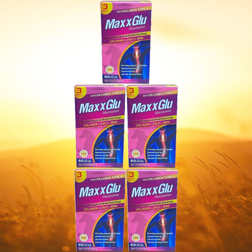 Combo 5 Hộp Maxx Glu Tím - Rostex - Hải Dương - Vitamin Thanh Lọc