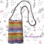 Túi đeo chéo sóng biển nhiều màu sắc - túi đựng điện thoại M12 - handmade len - crochet