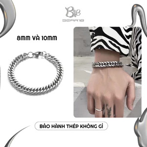 Vòng tay nam - lắc tay trơn màu bạc THÉP TITAN KHÔNG GỈ thiết kế đơn giản BEAR18 - L101