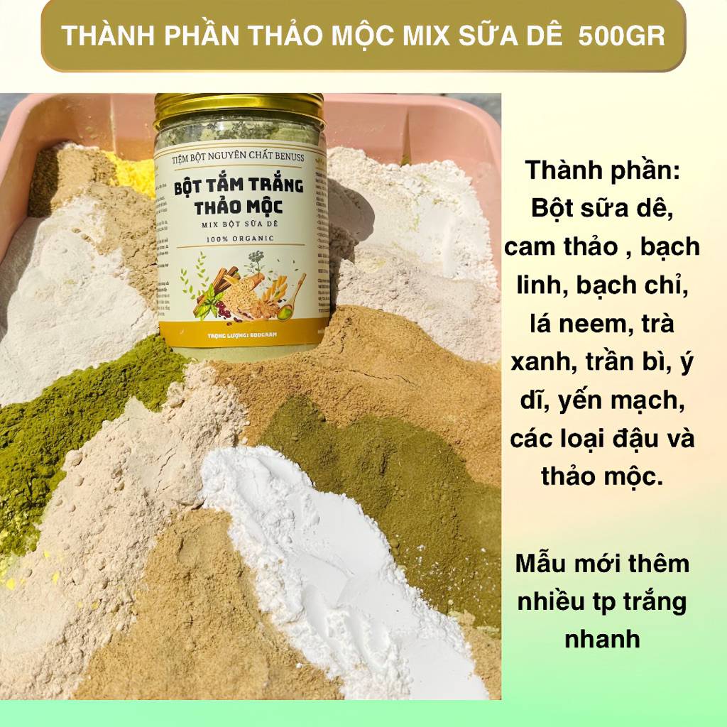 [COMBO 2HU] Bột Thảo Mộc Sữa Dê và Bột Tảo Xoắn Mix