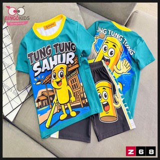 Set đồ bộ thun lạnh bé trai in 3D An Kids hoạt hình có hình tung tung tung sahur, minion cho bé từ 10 đến 43kg