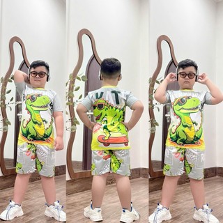 Set đồ bộ thun lạnh bé trai in 3D An Kids hoạt hình có hình tung tung tung sahur, minion cho bé từ 10 đến 43kg