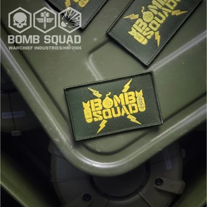 Patch_velcro thêu BOMB SQUAD gắn ba lô_quần áo