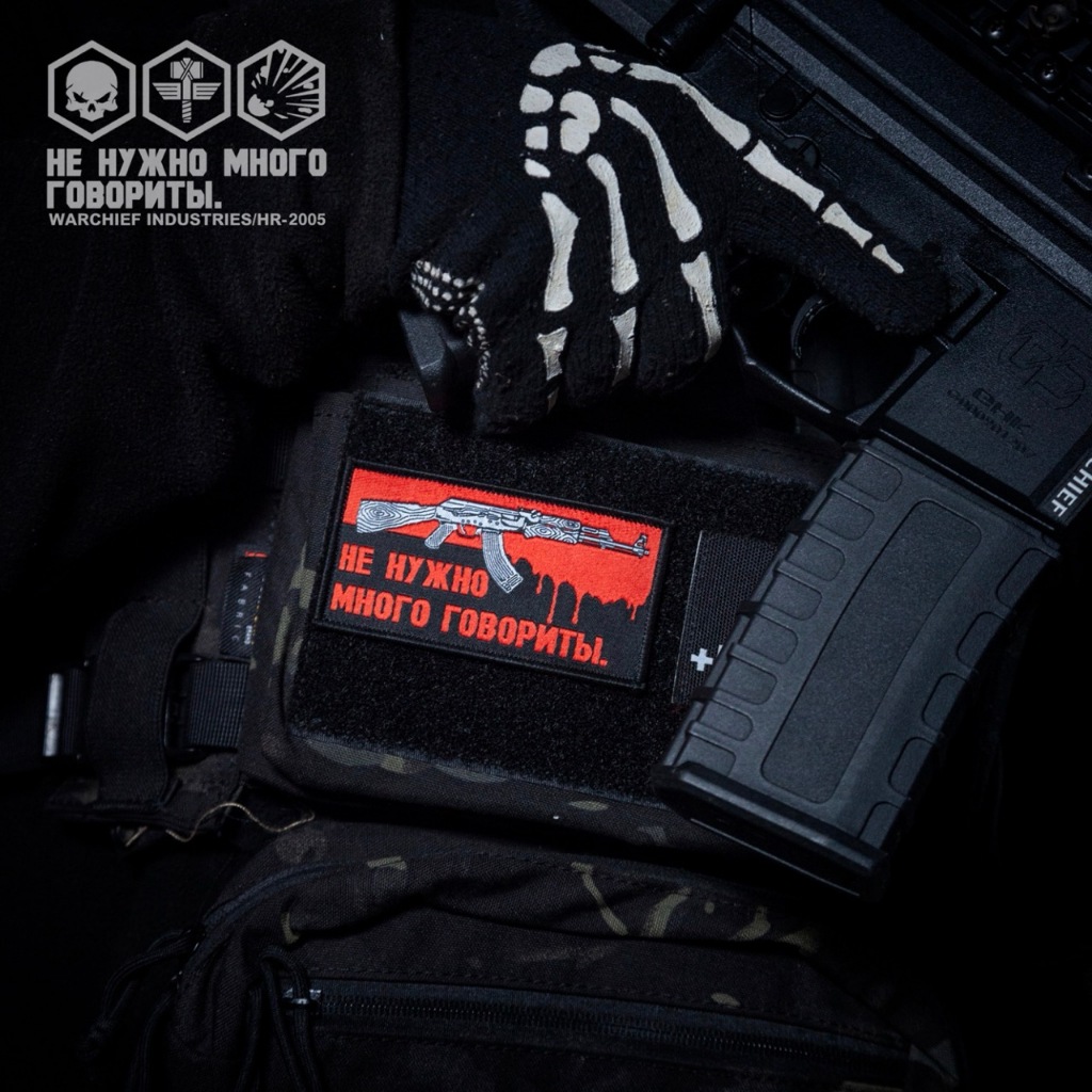 Patch_velcro thêu hình AK gắn ba lô_túi xách
