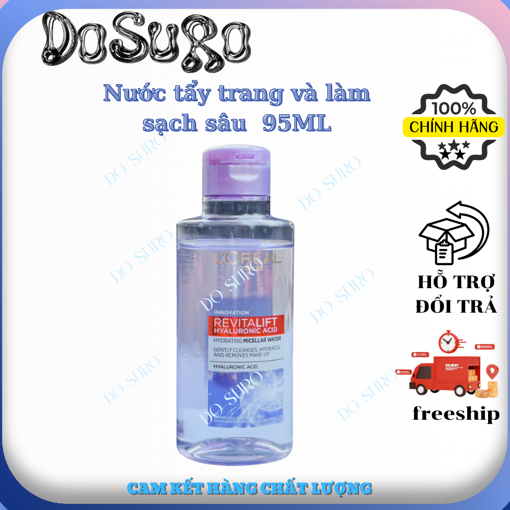 Nước tẩy trang và làm sạch sâu 3-in-1 L'Oreal Paris Micellar Water 95ML
