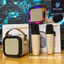 Loa KARAOKE mini Bluetooth K12+2 Micro 2025 nhỏ gọn, tiện dụng,pin trâu, đèn LED đẹp