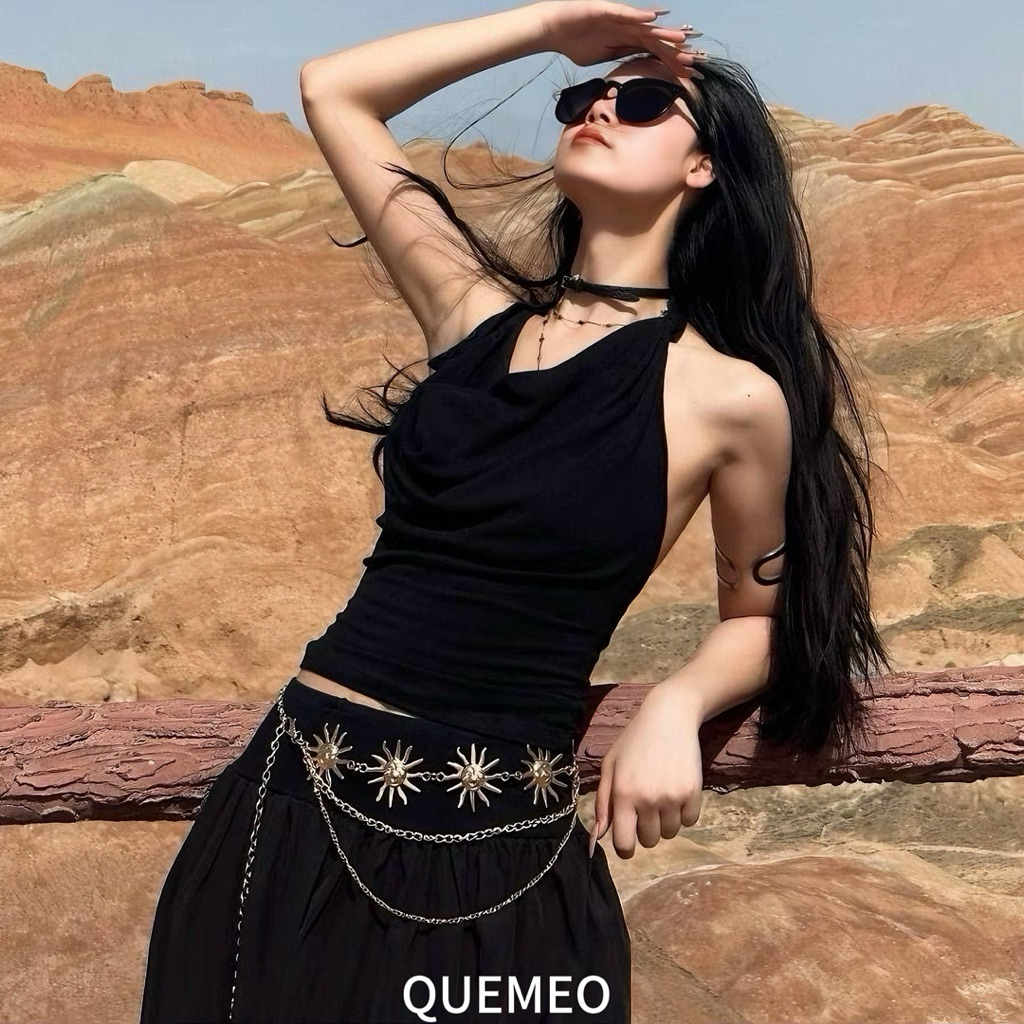 Vòng Eo Hình Mặt Trời SUNNY BELT Phụ Kiện Vàng Dây Eo Thắt Hông Du Lịch Đi Biển
