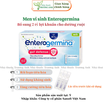 [Mẫu Mới] Men Vi Sinh Enterogermina - Giúp Cân Bằng Hệ Vi Sinh Đường Ruột, Giảm Tiêu Chảy, Rối Loạn Tiêu Hóa