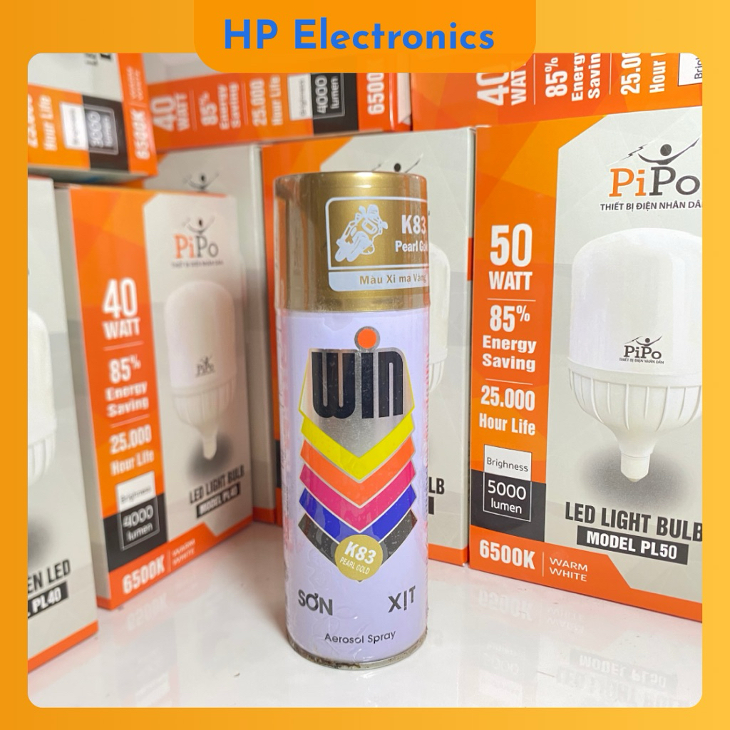 Sơn xịt sơn phun Win xi mạ vàng K83