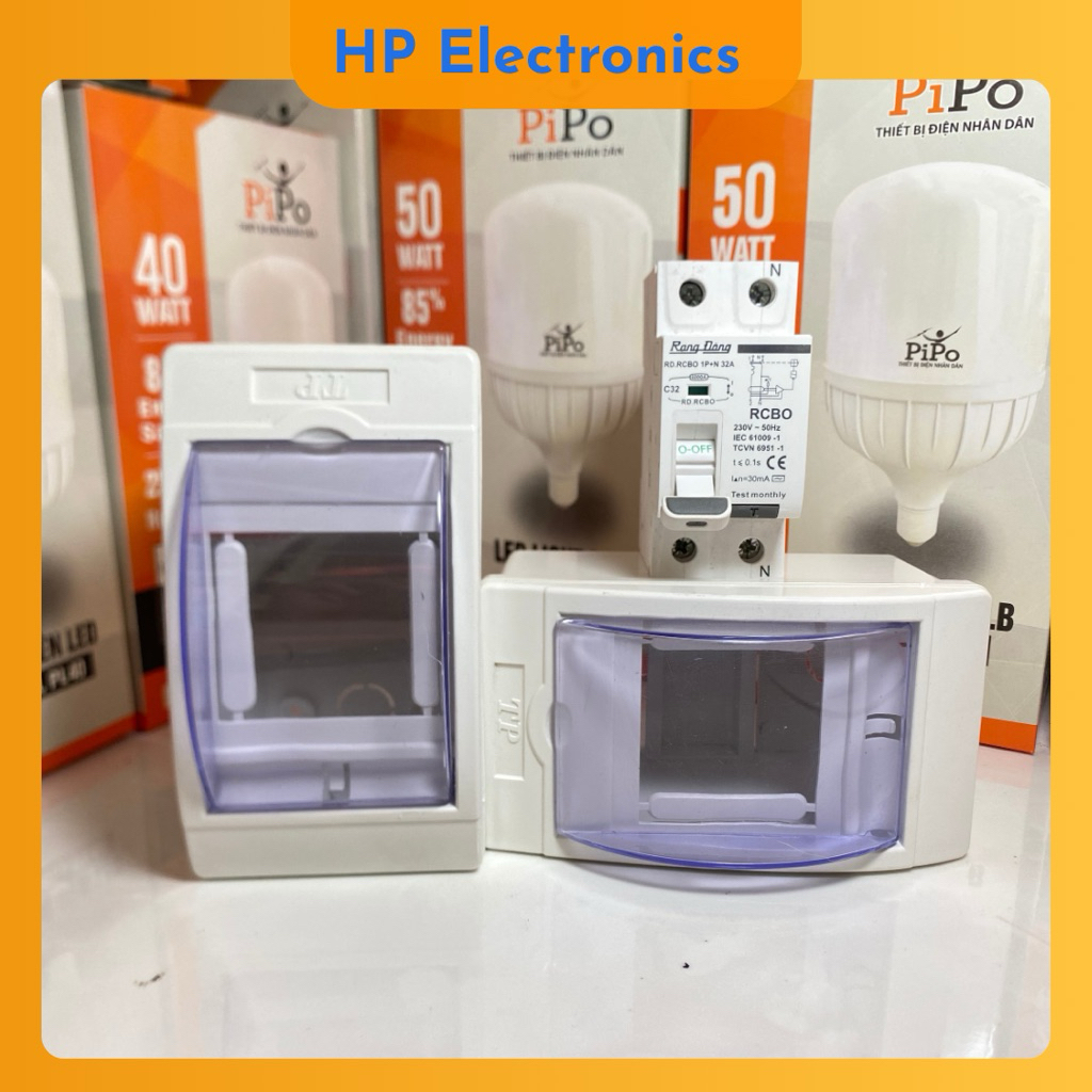Hộp đựng APTOMAT MCB 2P RCBO Tiến Phát cao cấp có nắp  đậy trong suốt độ thẫm mĩ cao