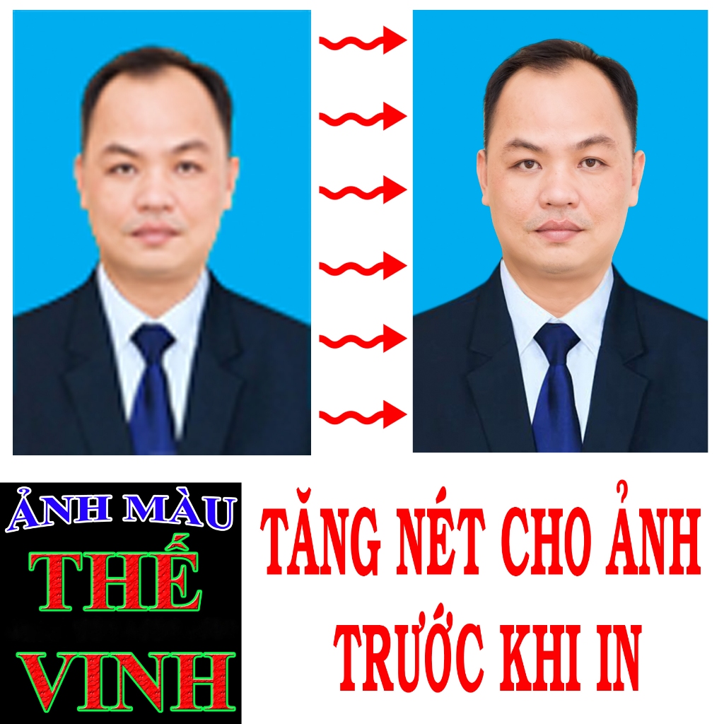 Tăng nét cho ảnh thẻ  2x3, 3x4, 4x6...trước khi in - Có giao hàng Hỏa Tốc tại HCM