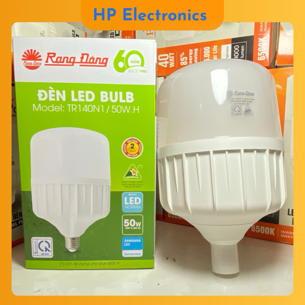 [ Chính Hãng ] Bóng đèn Led Rạng Đông, bóng đèn trụ BULB 20W 30W 50W