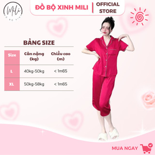 Đồ Bộ TẾT, Đồ Bộ Pijama, LỬNG MÀU TRƠN, Đồ Ngủ Nữ. Quần Lửng Có Túi. Vải Lụa Latin Cao Cấp.