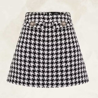 CHÂN VÁY DẠ TWEED KẺ CARO LOVE POEM TÍ NGOAN