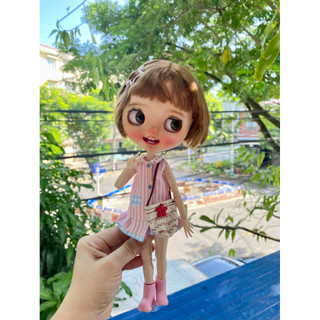 Đầm sọc sát nách size búp bê blythe,ob24,xinyi