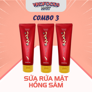 [COMBO 5 CHAI + TẶNG 1] SỮA RỬA MẶT HỒNG SÂM HÀN QUỐC HONGCOMESTIC-170ML