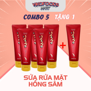 [COMBO 5 CHAI + TẶNG 1] SỮA RỬA MẶT HỒNG SÂM HÀN QUỐC HONGCOMESTIC-170ML