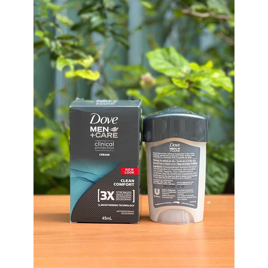 Lăn khử mùi Dove for Men Clinical Protection Antiperspirant Deodorant Clean Comfort 45ml