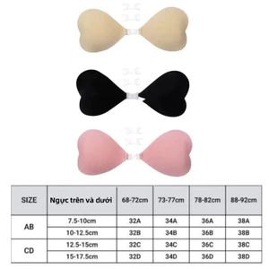 Áo Ngực Dính Hình Trái Tim – Miếng Dán Ngực Vô Hình Siêu Dính Không Tuột AMYBRA D0159