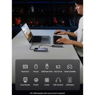 Hub chuyển đổi Type C Ugreen 7 in 1 Robogan QPai Pro CM888 | Truyển tải dữ liệu nhanh chống | Bảo hành 18 tháng 1 đổi 1