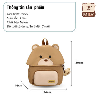 Balo Bé Yêu Teddy, Nhẹ Nhàng, Êm Vai, Phụ Kiện Đi Học Đi Chơi Dễ Thương Cho Bé