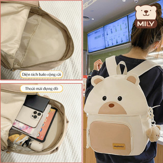 Balo Bé Yêu Teddy, Nhẹ Nhàng, Êm Vai, Phụ Kiện Đi Học Đi Chơi Dễ Thương Cho Bé