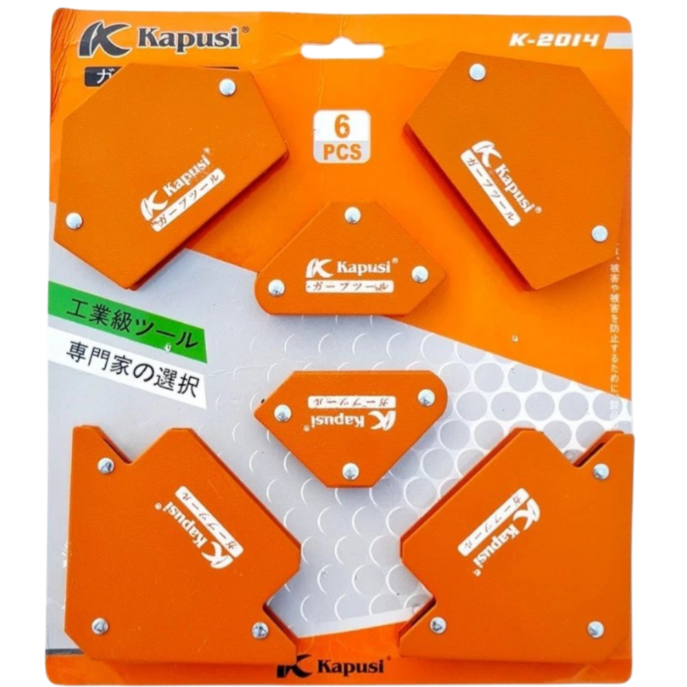 Bộ 6 Ke Góc Nam Châm Kapusi 25LBS & 10LBS – Hít Hàn Đa Góc 30°-135°, Thép Sơn Tĩnh Điện Chính Hãng