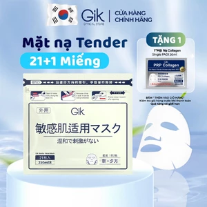 GIK Hàn Quốc【Buy 1 get 21】Mặt nạ TENDER(cho da nhạy cảm) .Skincare Nữ Dưỡng Ẩm Da Làm Đẹp Da