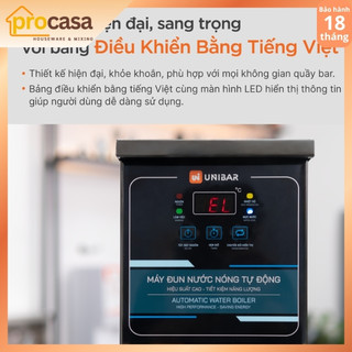 May đun nước nóng tự đông Unibar S30L - dung tích 10 lít - Công suất 30 lít/h