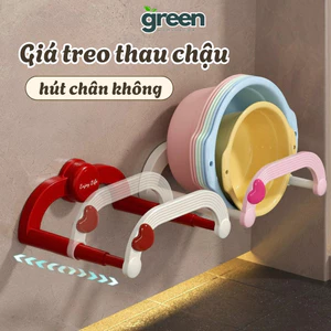 Giá Treo Thau Chậu Nhà Tắm Gắn Tường Điều Chỉnh Độ Rộng Hút Chân Không Tiện Lợi Không Cần Khoan