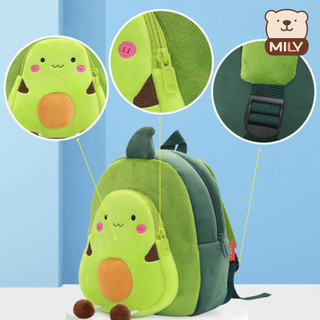Balo Mini Hình Trái Cây Dễ Thương Cho Bé Từ 1 - 5 Tuổi, Vải Nhung Mềm, Nhẹ Vai, Đi Học & Đi Chơi